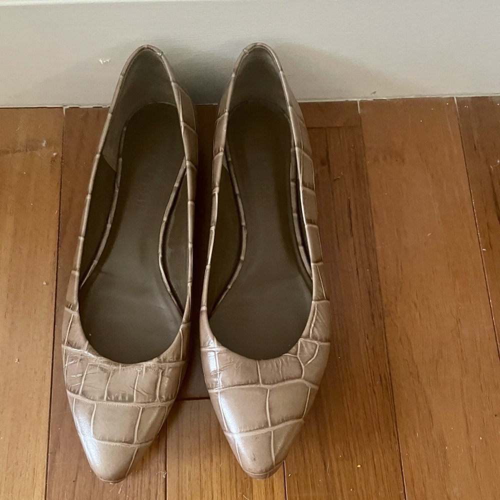 Jil Sander Embossed Leather Flats